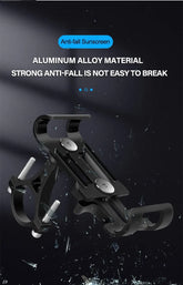 Aluminum Alloy Bike Phone Holder  Anti-slip Bracket Metal Motorcycle GPS Clip Universal Cycle Bicycle Phone Stand